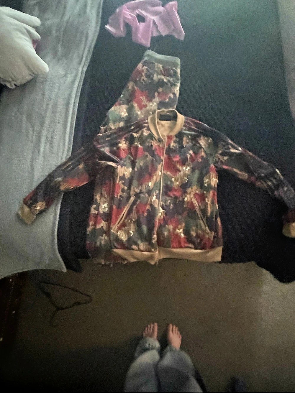 NEVER WORN LIMITED COLLADBadidas Pharrell Williams Hu Hiking Camo Bomber Jacket